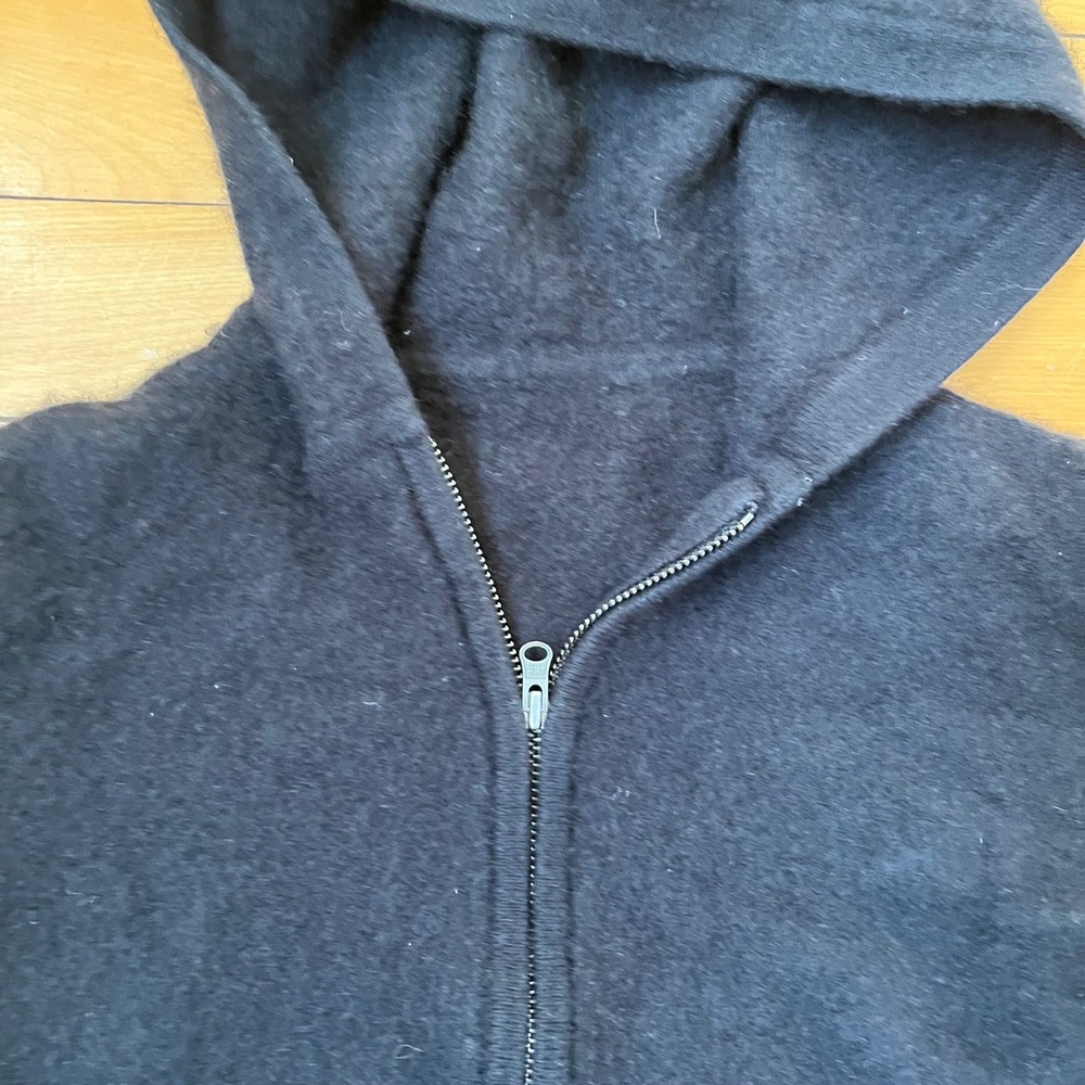 J. Crew Mens 100% Cashmere Full Zip Hoodie Black The Good Cashmere Standard - Picture 2 of 7